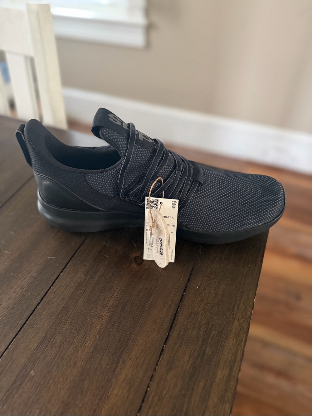 adidas Men's Black Knit Slip-On Sneakers
